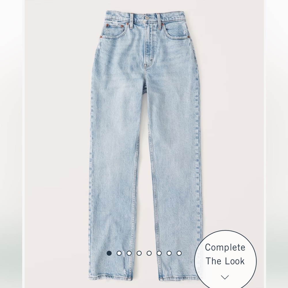 Abercrombie Curve love ultra high rise 90’s straight jean size 27/4